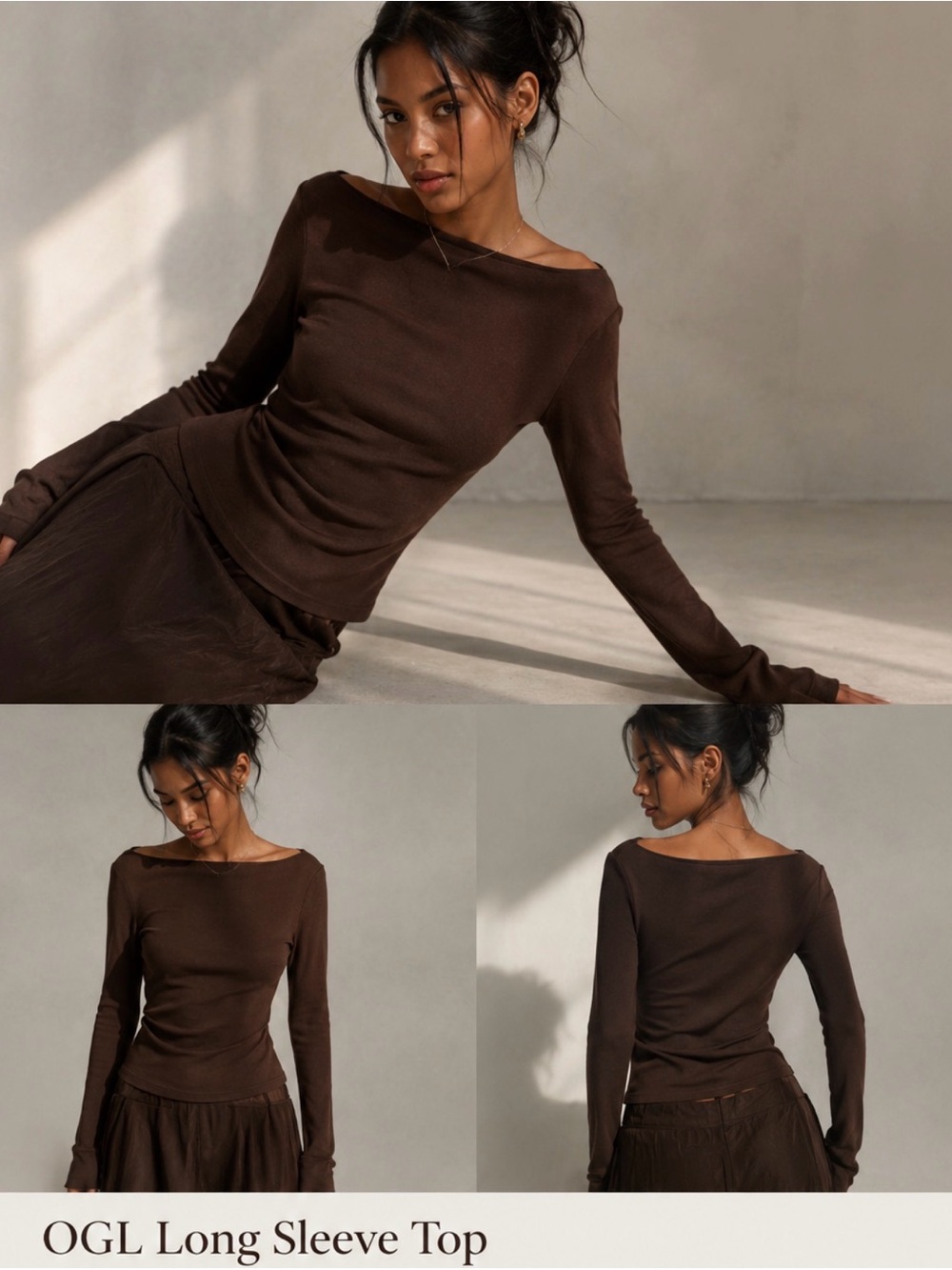 OGL Long Sleeve Top - Brown